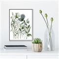 Picture of Blue Buds II _GroupedProduct_Rectangle_Portrait_Canvas_Framed_