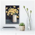 Picture of Yellow Pansies _GroupedProduct_Rectangle_Portrait_Canvas_Framed_