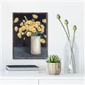 Picture of Yellow Pansies _GroupedProduct_Rectangle_Portrait_Canvas_Framed_
