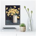 Picture of Yellow Pansies _GroupedProduct_Rectangle_Portrait_Canvas_Framed_