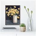 Picture of Yellow Pansies _GroupedProduct_Rectangle_Portrait_Canvas_Framed_
