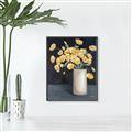 Picture of Yellow Pansies _GroupedProduct_Rectangle_Portrait_Canvas_Framed_