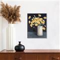 Picture of Yellow Pansies _GroupedProduct_Rectangle_Portrait_Canvas_Framed_