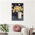 Picture of Yellow Pansies _GroupedProduct_Rectangle_Portrait_Canvas_Framed_