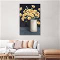 Picture of Yellow Pansies _GroupedProduct_Rectangle_Portrait_Canvas_Framed_