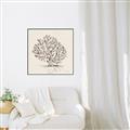 Picture of Coral Sketch I _GroupedProduct_Square_Canvas_Framed_