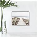 Picture of Sea Bridge To The Beach _GroupedProduct_Rectangle_Landscape_Photography _GroupedProduct_Rectangle_Landscape_Canvas_Framed_