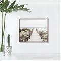 Picture of Sea Bridge To The Beach _GroupedProduct_Rectangle_Landscape_Photography _GroupedProduct_Rectangle_Landscape_Canvas_Framed_