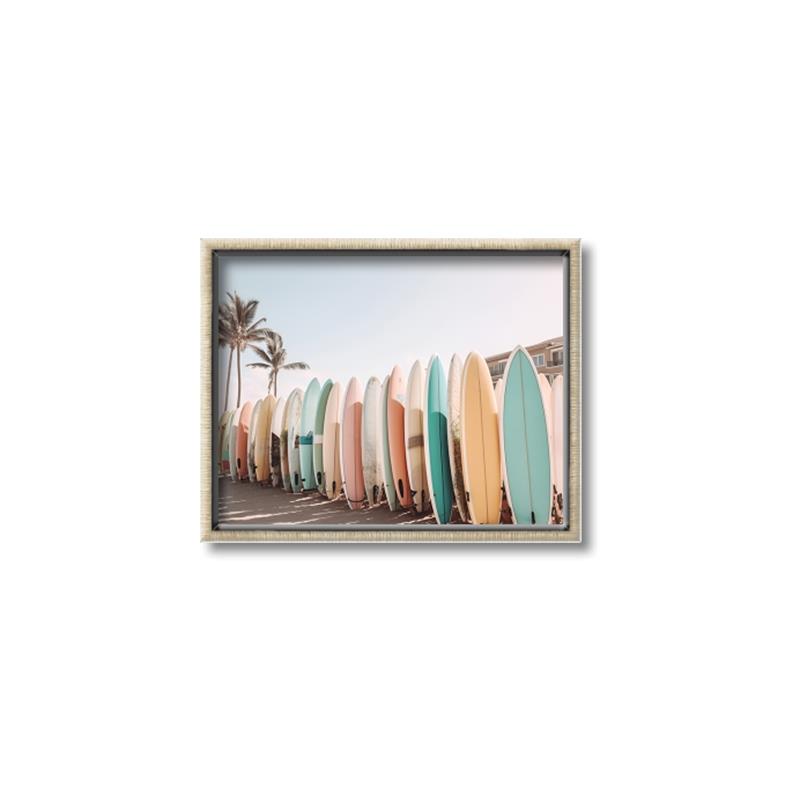 Picture of Surfboards in the Sand _GroupedProduct_Rectangle_Landscape_Photography _GroupedProduct_Rectangle_Landscape_Canvas_Framed_