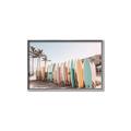 Picture of Surfboards in the Sand _GroupedProduct_Rectangle_Landscape_Photography _GroupedProduct_Rectangle_Landscape_Canvas_Framed_