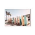 Picture of Surfboards in the Sand _GroupedProduct_Rectangle_Landscape_Photography _GroupedProduct_Rectangle_Landscape_Canvas_Framed_