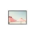 Picture of Pink Beach Umbrellas _GroupedProduct_Rectangle_Landscape_Photography _GroupedProduct_Rectangle_Landscape_Canvas_Framed_