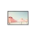 Picture of Pink Beach Umbrellas _GroupedProduct_Rectangle_Landscape_Photography _GroupedProduct_Rectangle_Landscape_Canvas_Framed_