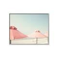 Picture of Pink Beach Umbrellas _GroupedProduct_Rectangle_Landscape_Photography _GroupedProduct_Rectangle_Landscape_Canvas_Framed_