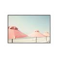 Picture of Pink Beach Umbrellas _GroupedProduct_Rectangle_Landscape_Photography _GroupedProduct_Rectangle_Landscape_Canvas_Framed_