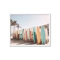 Picture of Surfboards in the Sand _GroupedProduct_Rectangle_Landscape_Photography _GroupedProduct_Rectangle_Landscape_Framed_Matted_