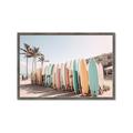 Picture of Surfboards in the Sand _GroupedProduct_Rectangle_Landscape_Photography _GroupedProduct_Rectangle_Landscape_Framed_Matted_