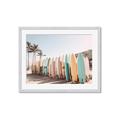 Picture of Surfboards in the Sand _GroupedProduct_Rectangle_Landscape_Photography _GroupedProduct_Rectangle_Landscape_Framed_Matted_
