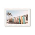 Picture of Surfboards in the Sand _GroupedProduct_Rectangle_Landscape_Photography _GroupedProduct_Rectangle_Landscape_Framed_Matted_