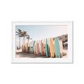 Picture of Surfboards in the Sand _GroupedProduct_Rectangle_Landscape_Photography _GroupedProduct_Rectangle_Landscape_Framed_Matted_