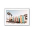 Picture of Surfboards in the Sand _GroupedProduct_Rectangle_Landscape_Photography _GroupedProduct_Rectangle_Landscape_Framed_Matted_