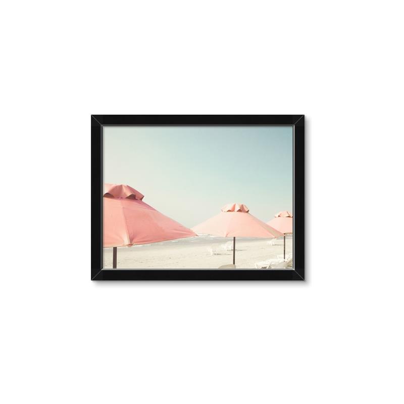 Picture of Pink Beach Umbrellas _GroupedProduct_Rectangle_Landscape_Photography _GroupedProduct_Rectangle_Landscape_Framed_Matted_