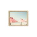 Picture of Pink Beach Umbrellas _GroupedProduct_Rectangle_Landscape_Photography _GroupedProduct_Rectangle_Landscape_Framed_Matted_