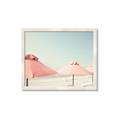 Picture of Pink Beach Umbrellas _GroupedProduct_Rectangle_Landscape_Photography _GroupedProduct_Rectangle_Landscape_Framed_Matted_