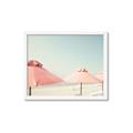 Picture of Pink Beach Umbrellas _GroupedProduct_Rectangle_Landscape_Photography _GroupedProduct_Rectangle_Landscape_Framed_Matted_