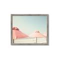 Picture of Pink Beach Umbrellas _GroupedProduct_Rectangle_Landscape_Photography _GroupedProduct_Rectangle_Landscape_Framed_Matted_