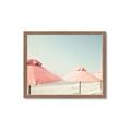Picture of Pink Beach Umbrellas _GroupedProduct_Rectangle_Landscape_Photography _GroupedProduct_Rectangle_Landscape_Framed_Matted_