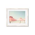 Picture of Pink Beach Umbrellas _GroupedProduct_Rectangle_Landscape_Photography _GroupedProduct_Rectangle_Landscape_Framed_Matted_