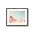 Picture of Pink Beach Umbrellas _GroupedProduct_Rectangle_Landscape_Photography _GroupedProduct_Rectangle_Landscape_Framed_Matted_