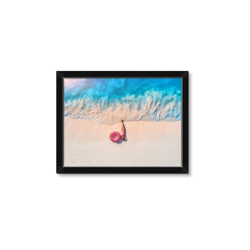 Picture of Girl Sleeping On Beach _GroupedProduct_Rectangle_Landscape_Photography _GroupedProduct_Rectangle_Landscape_Framed_Matted_