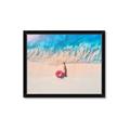 Picture of Girl Sleeping On Beach _GroupedProduct_Rectangle_Landscape_Photography _GroupedProduct_Rectangle_Landscape_Framed_Matted_