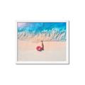 Picture of Girl Sleeping On Beach _GroupedProduct_Rectangle_Landscape_Photography _GroupedProduct_Rectangle_Landscape_Framed_Matted_
