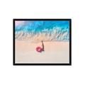 Picture of Girl Sleeping On Beach _GroupedProduct_Rectangle_Landscape_Photography _GroupedProduct_Rectangle_Landscape_Framed_Matted_