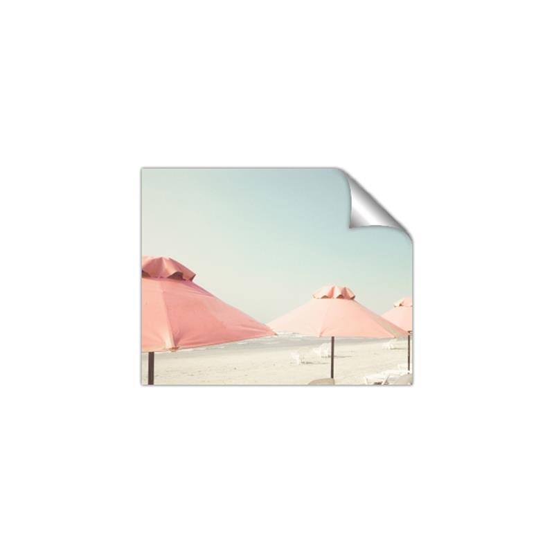 Picture of Pink Beach Umbrellas _GroupedProduct_Rectangle_Landscape_Photography _GroupedProduct_Rectangle_Landscape_Unframed_Print_Only_