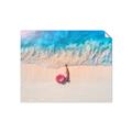 Picture of Girl Sleeping On Beach _GroupedProduct_Rectangle_Landscape_Photography _GroupedProduct_Rectangle_Landscape_Unframed_Print_Only_