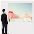 Picture of Pink Beach Umbrellas _GroupedProduct_Rectangle_Landscape_Photography _GroupedProduct_Rectangle_Landscape_Canvas_