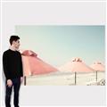 Picture of Pink Beach Umbrellas _GroupedProduct_Rectangle_Landscape_Photography _GroupedProduct_Rectangle_Landscape_Canvas_