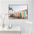 Picture of Surfboards in the Sand _GroupedProduct_Rectangle_Landscape_Photography _GroupedProduct_Rectangle_Landscape_Canvas_Framed_