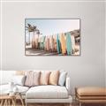 Picture of Surfboards in the Sand _GroupedProduct_Rectangle_Landscape_Photography _GroupedProduct_Rectangle_Landscape_Canvas_Framed_