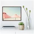 Picture of Pink Beach Umbrellas _GroupedProduct_Rectangle_Landscape_Photography _GroupedProduct_Rectangle_Landscape_Canvas_Framed_