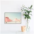 Picture of Pink Beach Umbrellas _GroupedProduct_Rectangle_Landscape_Photography _GroupedProduct_Rectangle_Landscape_Canvas_Framed_