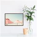 Picture of Pink Beach Umbrellas _GroupedProduct_Rectangle_Landscape_Photography _GroupedProduct_Rectangle_Landscape_Canvas_Framed_