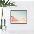 Picture of Pink Beach Umbrellas _GroupedProduct_Rectangle_Landscape_Photography _GroupedProduct_Rectangle_Landscape_Canvas_Framed_
