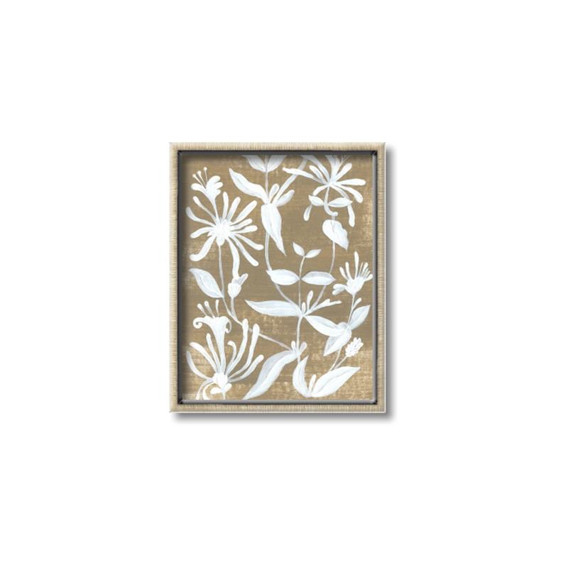 Picture of White Wash Florals II _GroupedProduct_Rectangle_Portrait_Canvas_Framed_