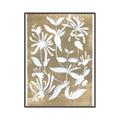Picture of White Wash Florals II _GroupedProduct_Rectangle_Portrait_Canvas_Framed_