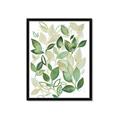 Picture of Watercolor Greens I _GroupedProduct_Rectangle_Portrait_Framed_Matted_